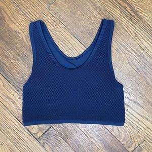 Aerie Chill Play Move Sports Bra Tank Top Women’s XS Navy Dark Blue